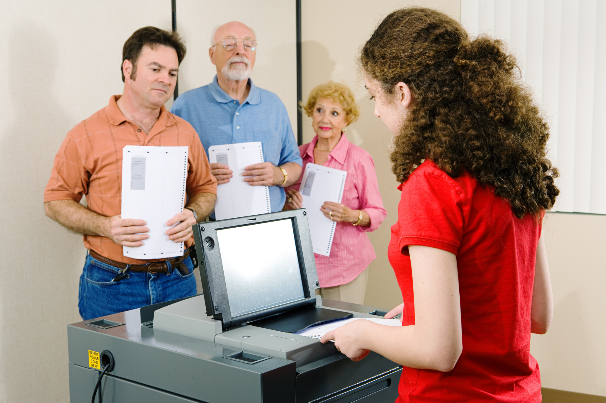 Line to Voting Machine